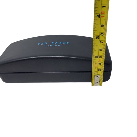Ted Baker London Unisex Black Leather Sunglasses Eyeglass Clam-Shell Case ONLY - Picture 9 of 10